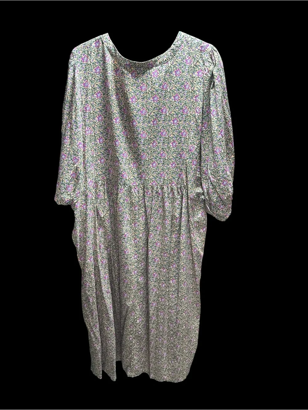 Universal Threads 2X purple/ purple floral maxi dress with pockets - Picture 2 of 4